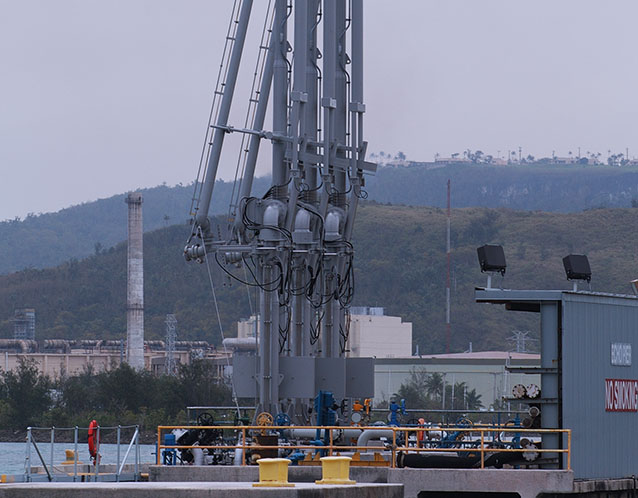 Marine Loading Arms at Fuel Piers Delta and Echo - Naval Base, Guam