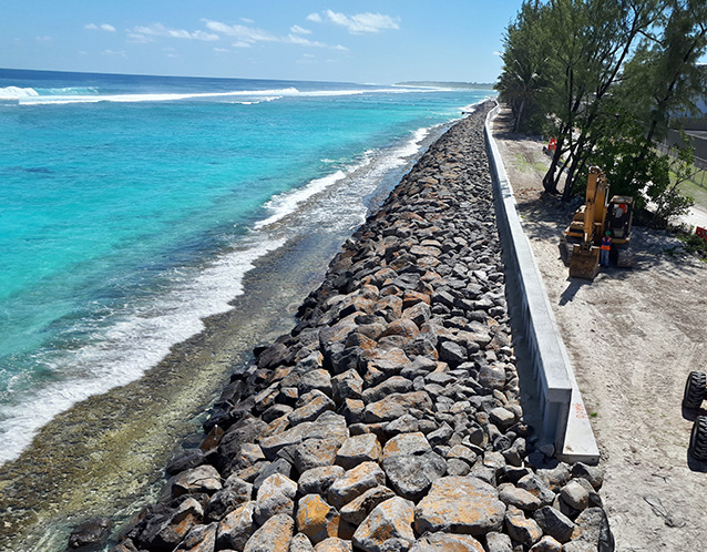 NSF Shoreline Revetment Repair, Back of Pol Farm - Diego Garcia, British Indian Ocean Territory